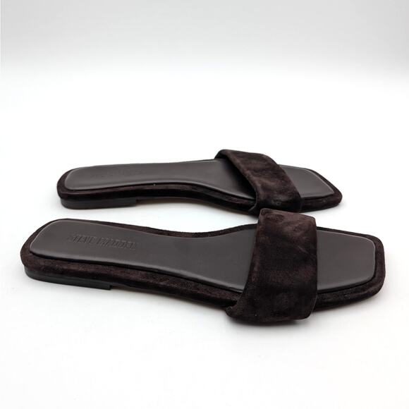 Steve Madden Lumina Open Toe Slide Sandals Women's Brown Suede Size US9.5 EU40 - Picture 3 of 12
